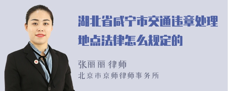 湖北省咸宁市交通违章处理地点法律怎么规定的