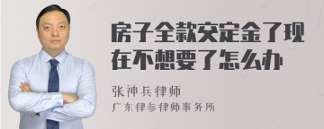 房子全款交定金了现在不想要了怎么办