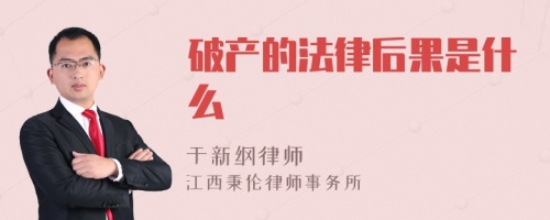 破产的法律后果是什么