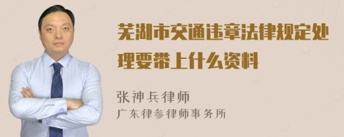 芜湖市交通违章法律规定处理要带上什么资料