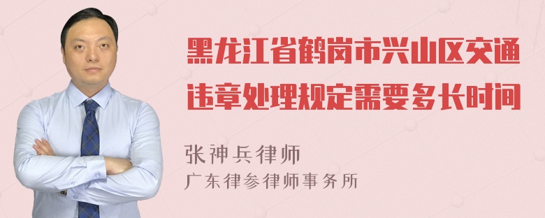 黑龙江省鹤岗市兴山区交通违章处理规定需要多长时间