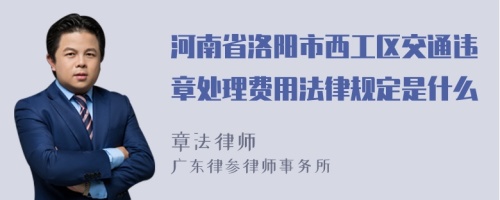 河南省洛阳市西工区交通违章处理费用法律规定是什么