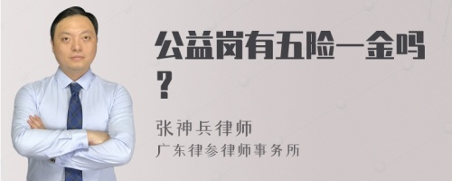 公益岗有五险一金吗？