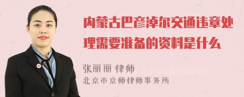 内蒙古巴彦淖尔交通违章处理需要准备的资料是什么