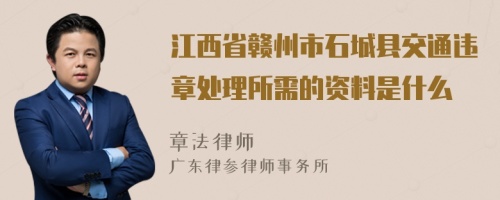 江西省赣州市石城县交通违章处理所需的资料是什么