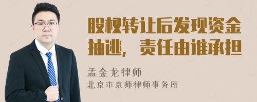 股权转让后发现资金抽逃，责任由谁承担