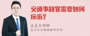 交通事故罪需要如何应诉?