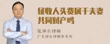 征收人头费属于夫妻共同财产吗