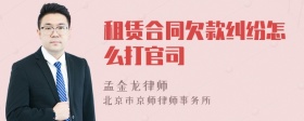 租赁合同欠款纠纷怎么打官司