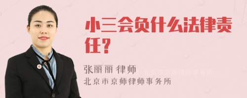 小三会负什么法律责任？