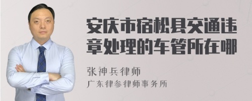 安庆市宿松县交通违章处理的车管所在哪