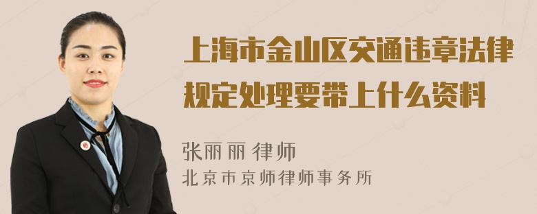 上海市金山区交通违章法律规定处理要带上什么资料