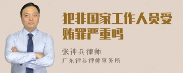 犯非国家工作人员受贿罪严重吗