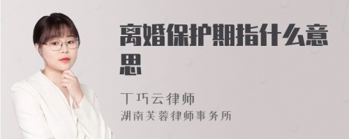 离婚保护期指什么意思