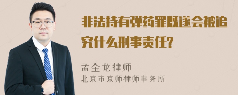 非法持有弹药罪既遂会被追究什么刑事责任?