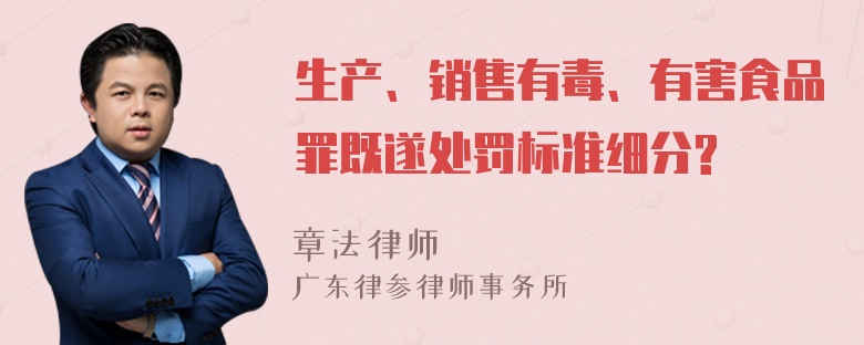 生产、销售有毒、有害食品罪既遂处罚标准细分?