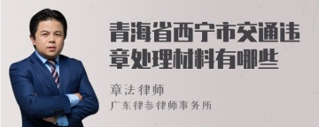 青海省西宁市交通违章处理材料有哪些