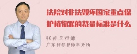 法院对非法毁坏国家重点保护植物罪的裁量标准是什么