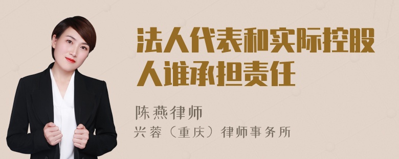 法人代表和实际控股人谁承担责任