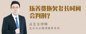 抚养费拖欠多长时间会判刑？