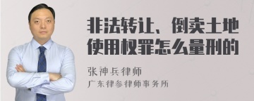 非法转让、倒卖土地使用权罪怎么量刑的