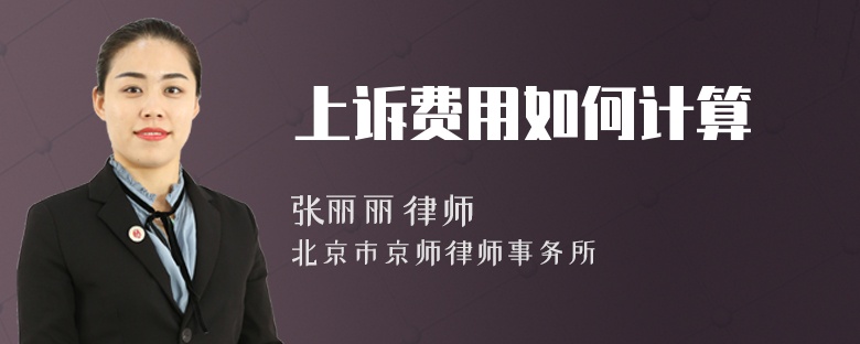 上诉费用如何计算
