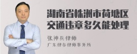 湖南省株洲市荷塘区交通违章多久能处理