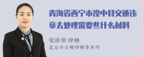 青海省西宁市湟中县交通违章去处理需要些什么材料