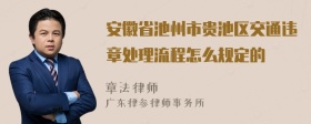 安徽省池州市贵池区交通违章处理流程怎么规定的