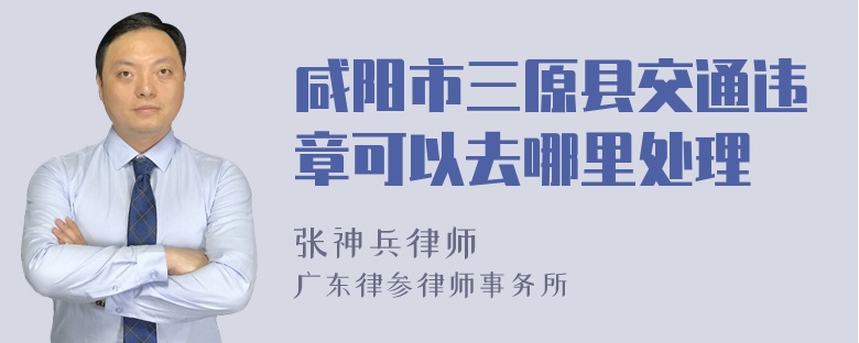 咸阳市三原县交通违章可以去哪里处理