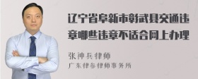 辽宁省阜新市彰武县交通违章哪些违章不适合网上办理