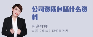 公司资质包括什么资料