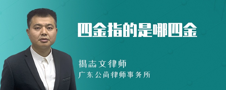 四金指的是哪四金