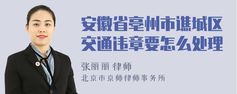 安徽省亳州市谯城区交通违章要怎么处理