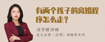 有两个孩子的离婚程序怎么走？