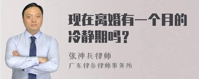 现在离婚有一个月的冷静期吗？