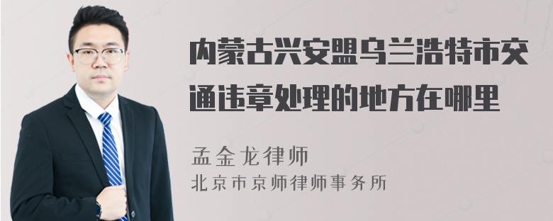 内蒙古兴安盟乌兰浩特市交通违章处理的地方在哪里