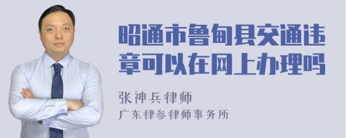 昭通市鲁甸县交通违章可以在网上办理吗