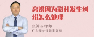 离婚因为彩礼发生纠纷怎么处理