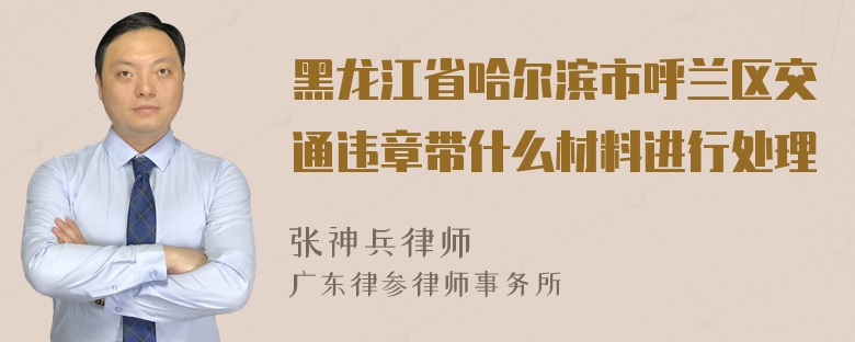 黑龙江省哈尔滨市呼兰区交通违章带什么材料进行处理