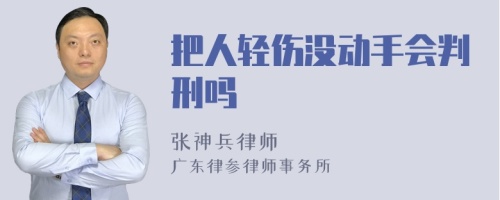 把人轻伤没动手会判刑吗