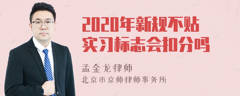 2020年新规不贴实习标志会扣分吗