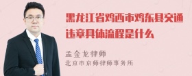 黑龙江省鸡西市鸡东县交通违章具体流程是什么
