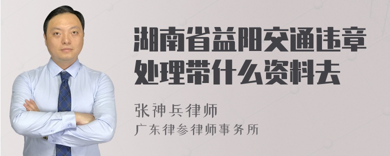 湖南省益阳交通违章处理带什么资料去