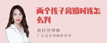 两个孩子离婚时该怎么判