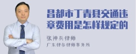 昌都市丁青县交通违章费用是怎样规定的