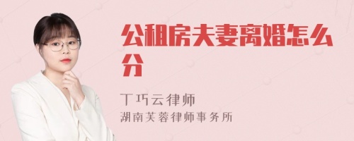 公租房夫妻离婚怎么分