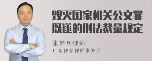 毁灭国家机关公文罪既遂的刑法裁量规定