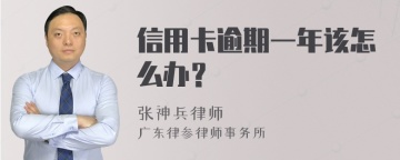 信用卡逾期一年该怎么办？