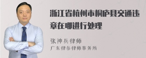 浙江省杭州市桐庐县交通违章在哪进行处理